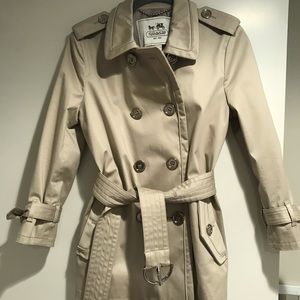 NWOT Coach Quarter Length Sleeve Short Trench Coat